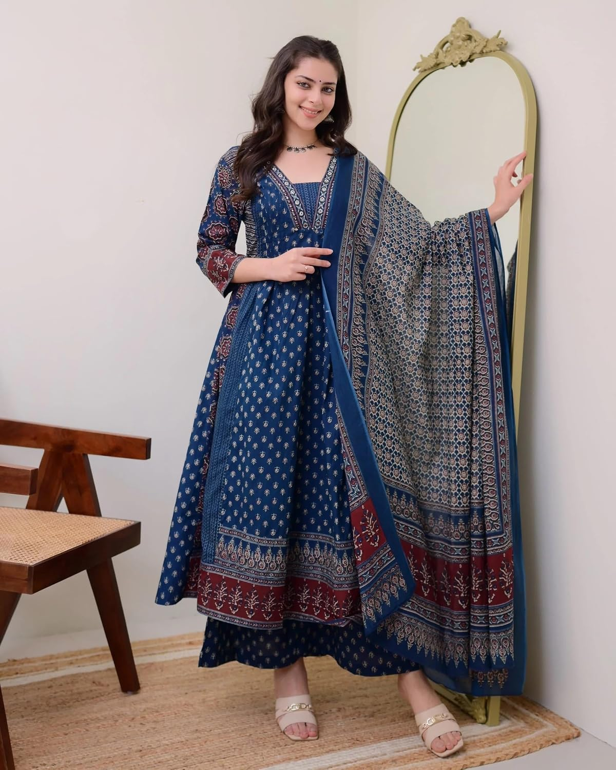 Women's Anarkali Kurta Set with Dupatta - Style 2 - Image 8