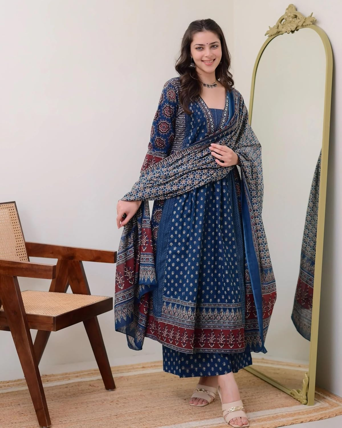 Women's Anarkali Kurta Set with Dupatta - Style 2 - Image 9