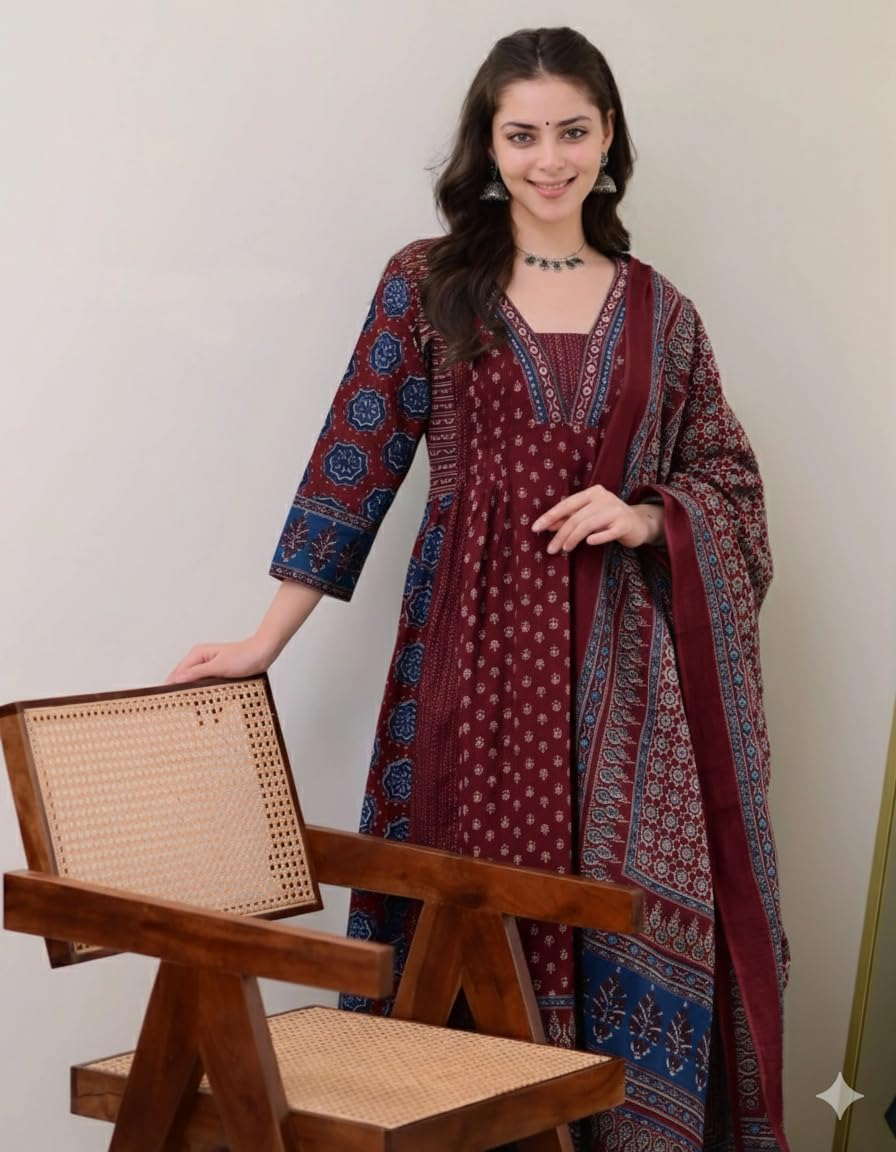 Women's Anarkali Kurta Set with Dupatta - Style 2 - Image 13