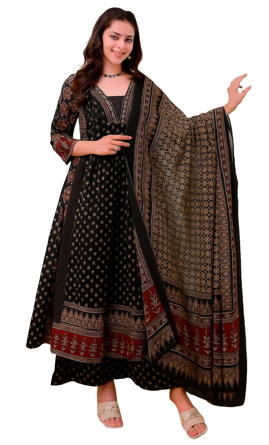 Women's Anarkali Kurta Set with Dupatta - Style 2 - Image 17