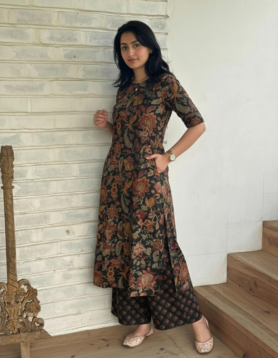 Women's Straight Kurta & Palazzo Set - Style 11 - Image 4
