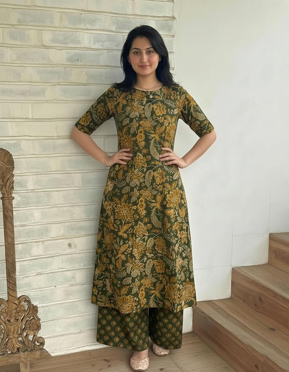 Women's Straight Kurta & Palazzo Set - Style 11 - Image 17