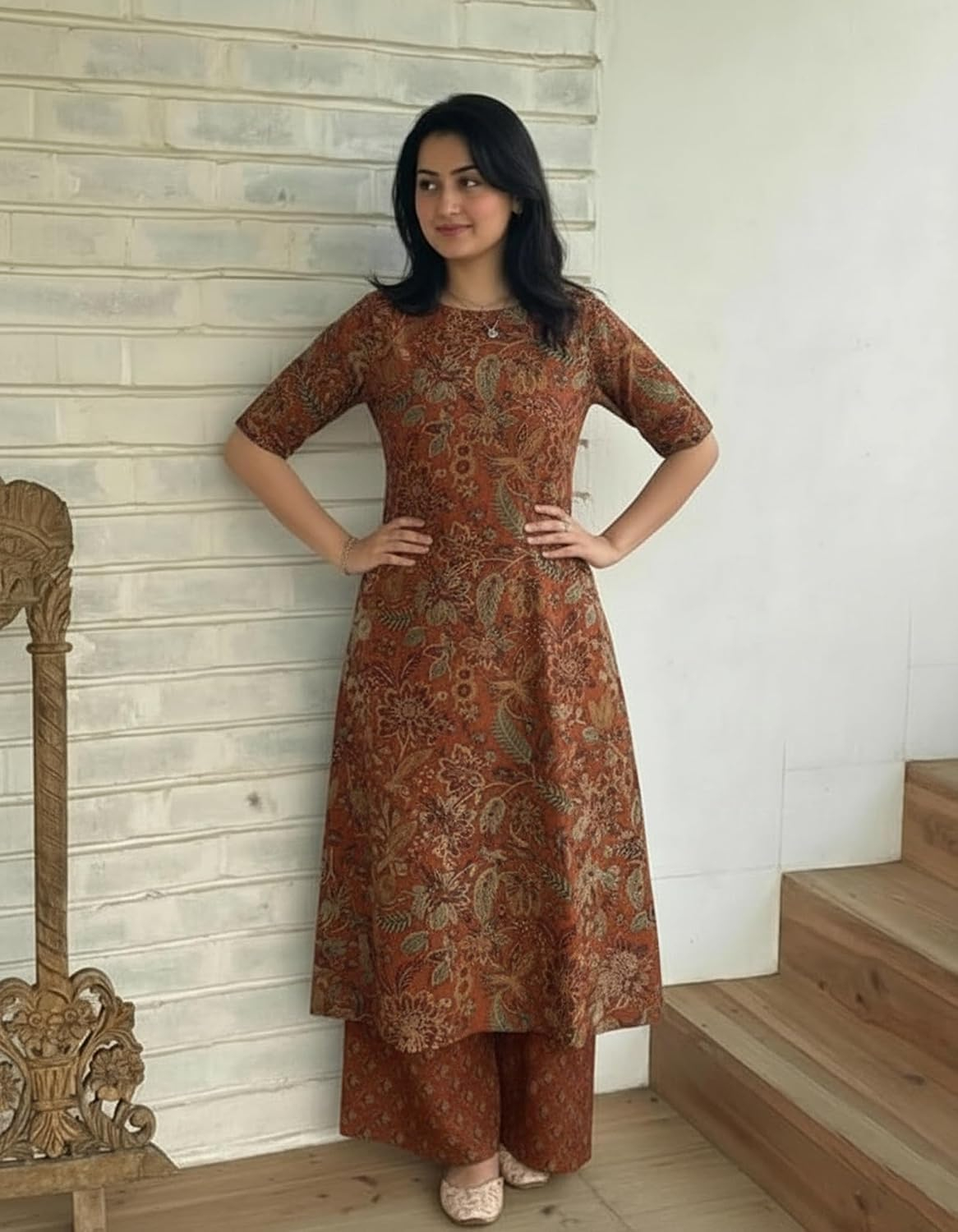 Women's Straight Kurta & Palazzo Set - Style 11 - Image 24