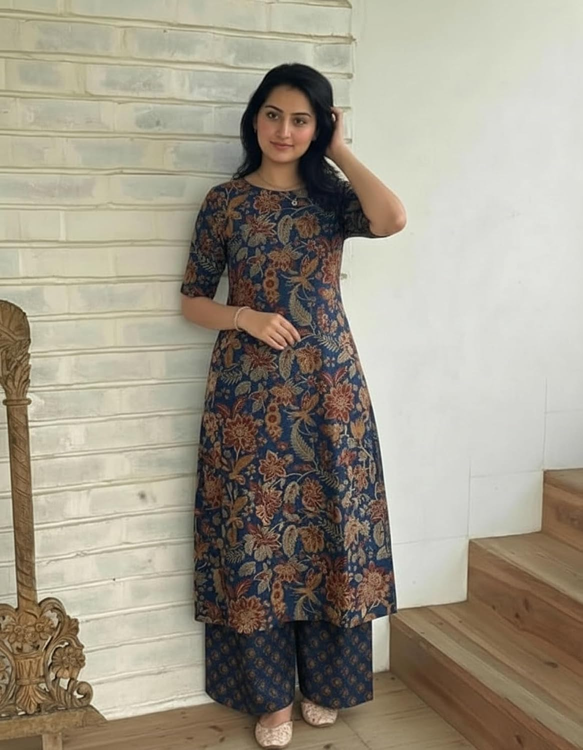 Women's Straight Kurta & Palazzo Set - Style 11 - Image 28