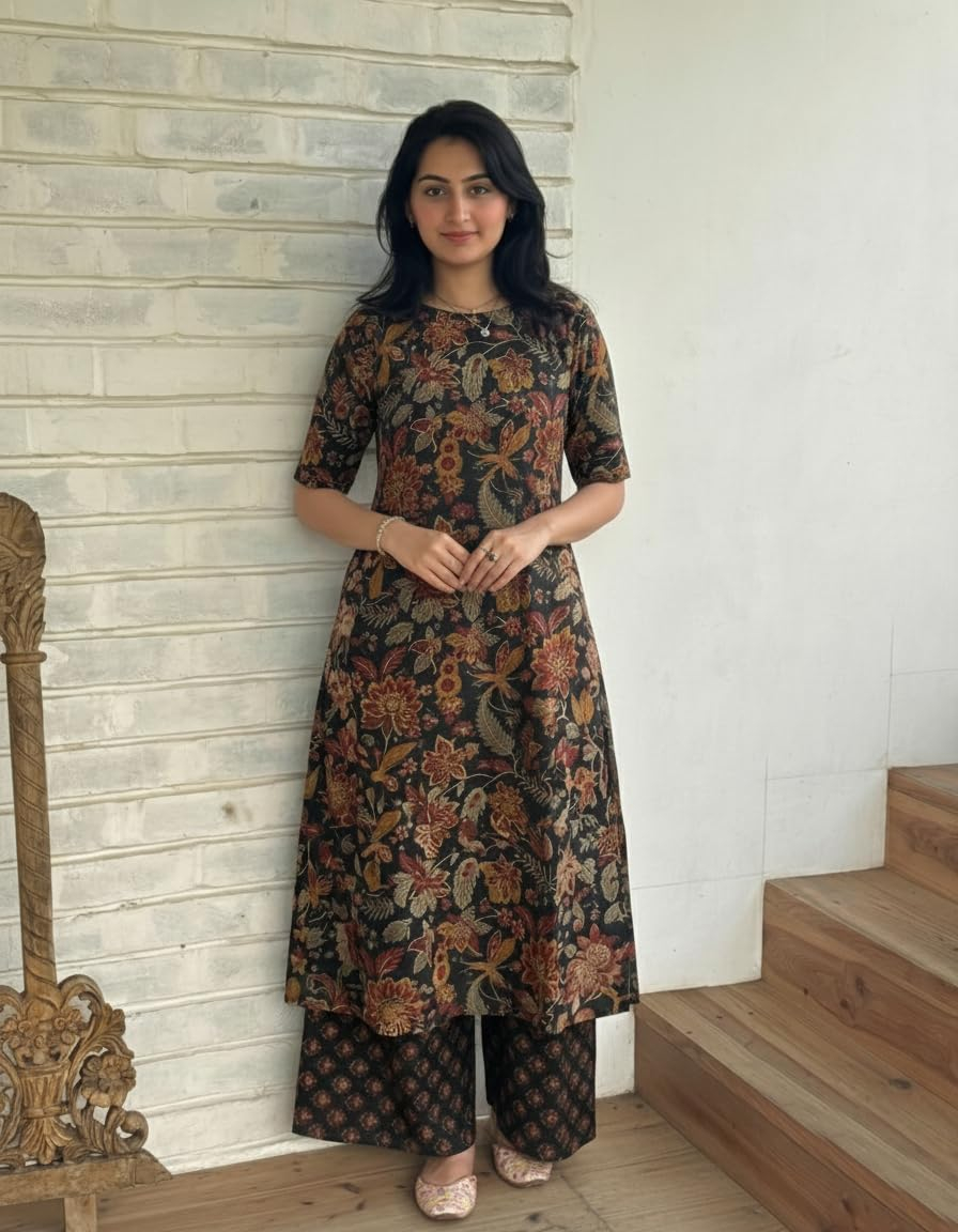Women's Straight Kurta & Palazzo Set - Style 10 - Image 31
