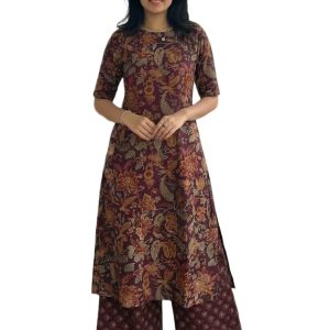 Women's Straight Kurta & Palazzo Set - Style 9