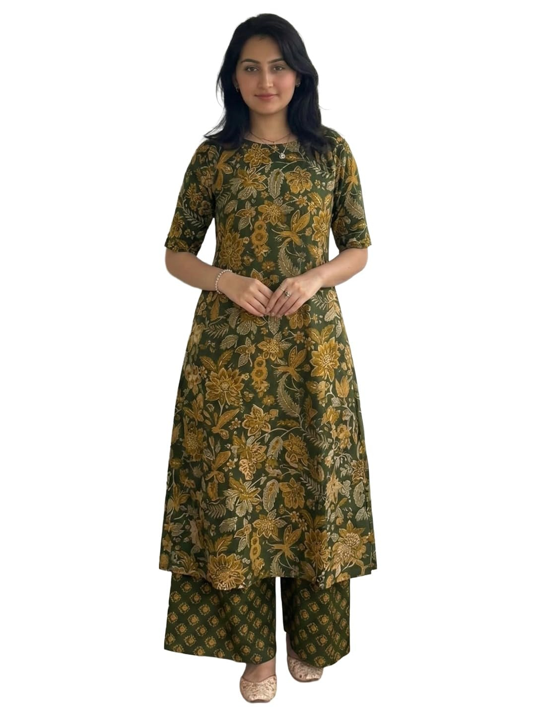 Women's Straight Kurta & Palazzo Set - Style 8 - Image 2