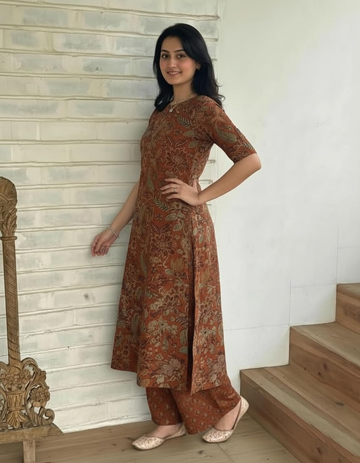 Women's Straight Kurta & Palazzo Set - Style 8 - Image 16