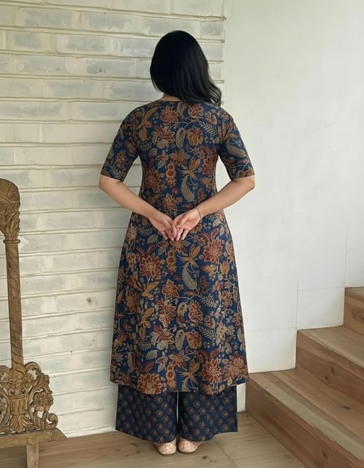 Women's Straight Kurta & Palazzo Set - Style 8 - Image 21