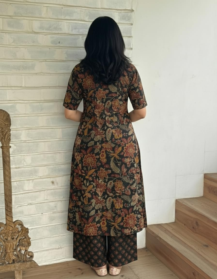 Women's Straight Kurta & Palazzo Set - Style 8 - Image 27