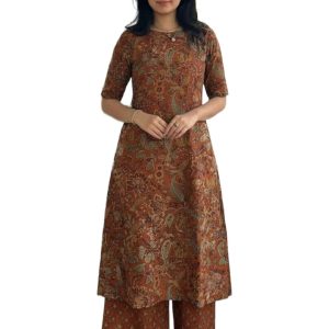 Women's Straight Kurta & Palazzo Set - Style 7