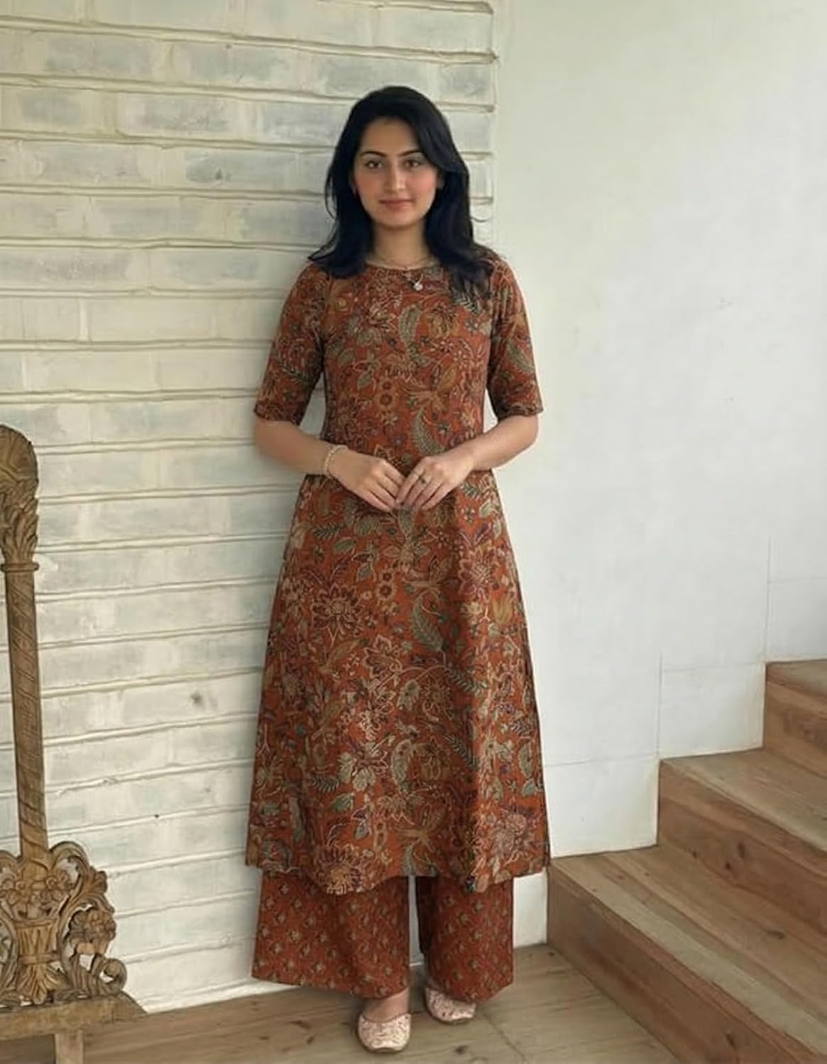 Women's Straight Kurta & Palazzo Set - Style 7 - Image 7