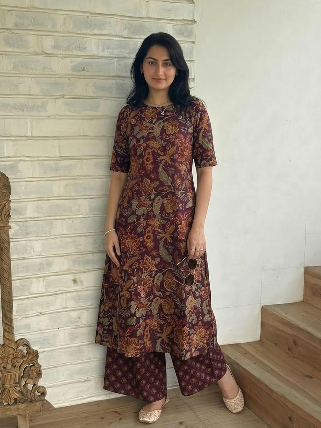Women's Straight Kurta & Palazzo Set - Style 7 - Image 12