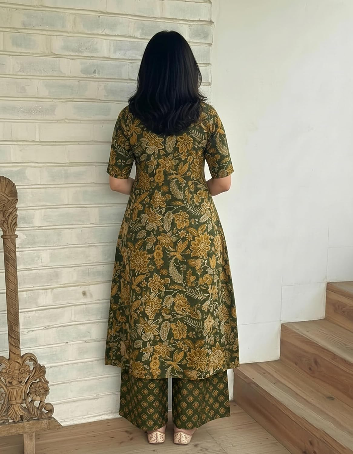 Women's Straight Kurta & Palazzo Set - Style 7 - Image 15