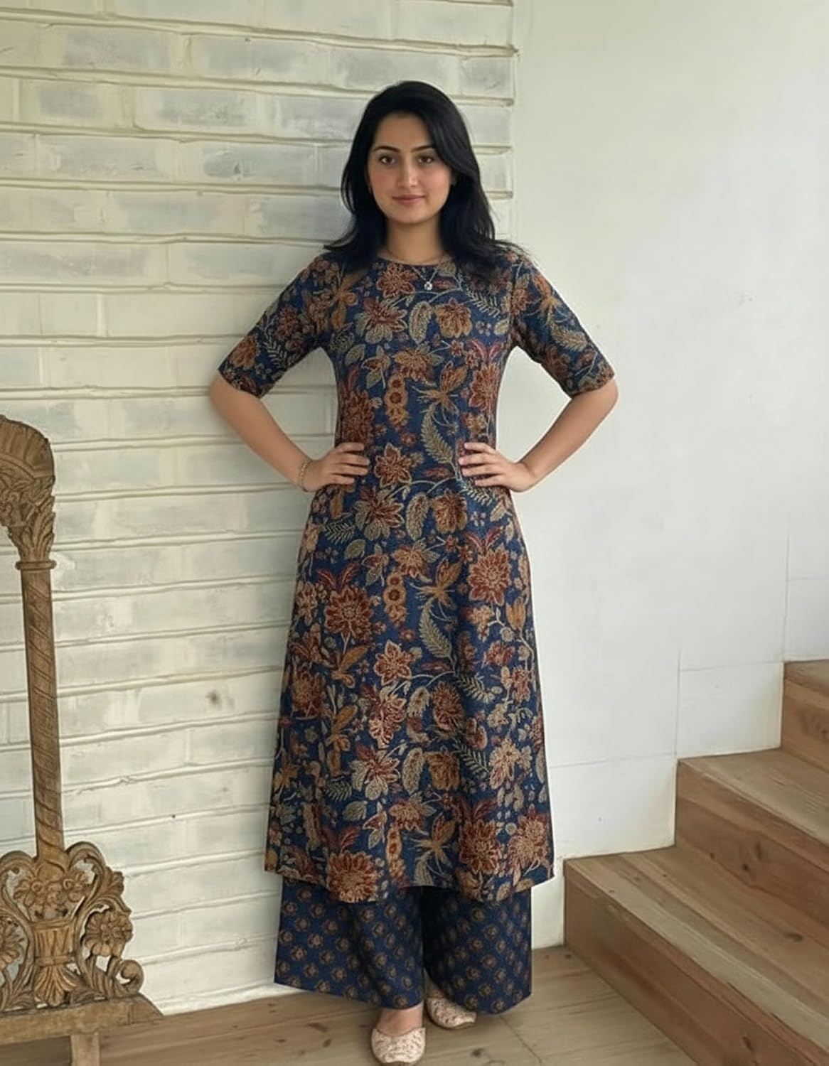 Women's Straight Kurta & Palazzo Set - Style 7 - Image 23