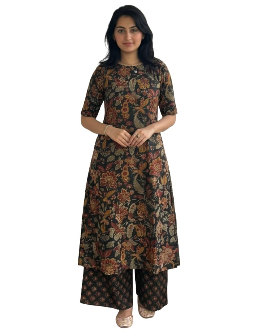 Women's Straight Kurta & Palazzo Set - Style 7 - Image 26