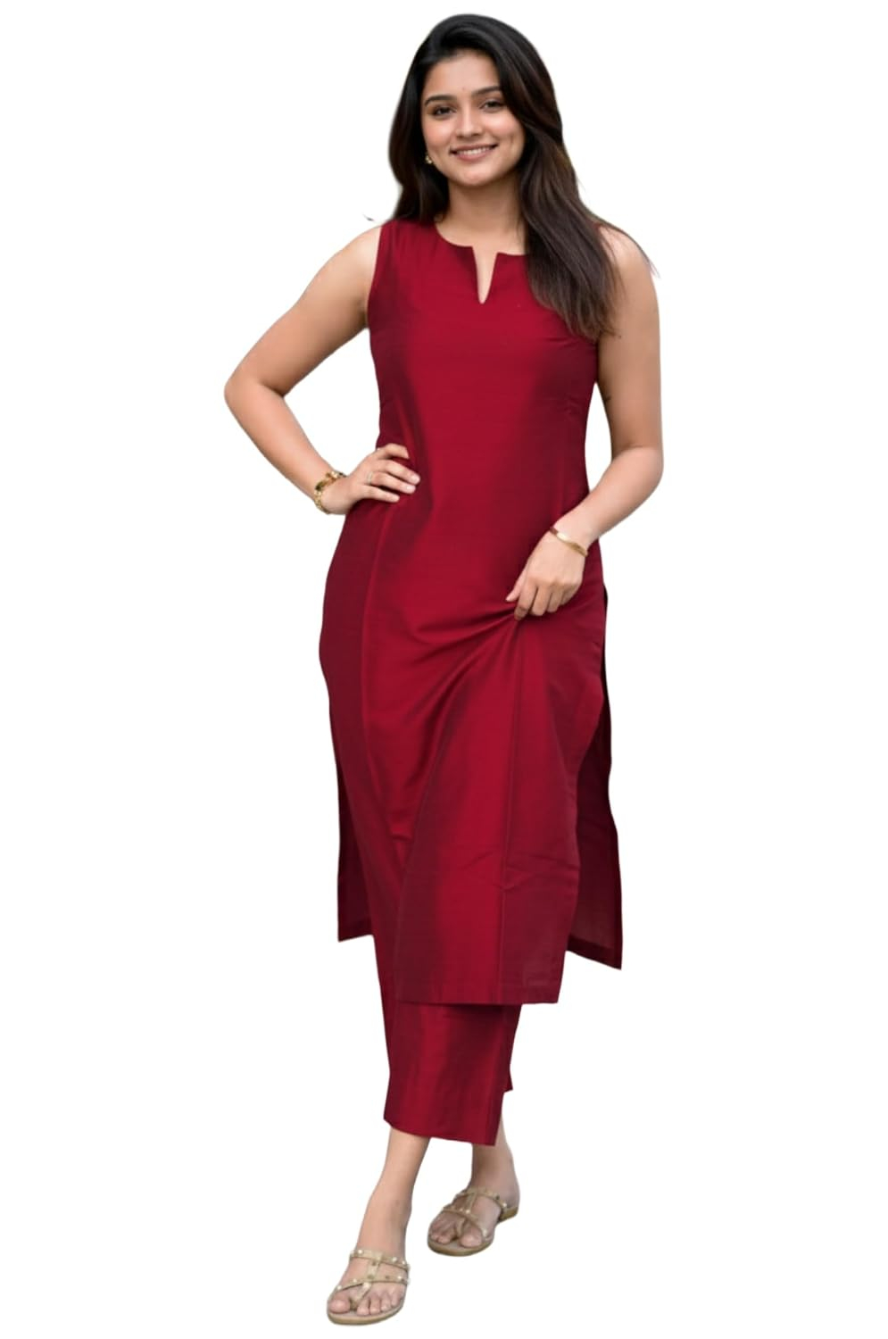 Women's Straight Kurta & Palazzo Set - Style 6 - Image 7