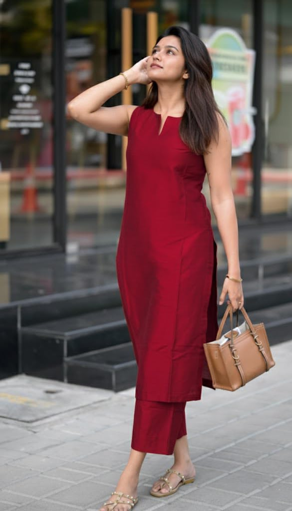 Women's Straight Kurta & Palazzo Set - Style 6 - Image 9