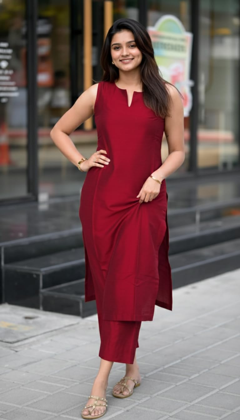 Women's Straight Kurta & Palazzo Set - Style 5 - Image 6