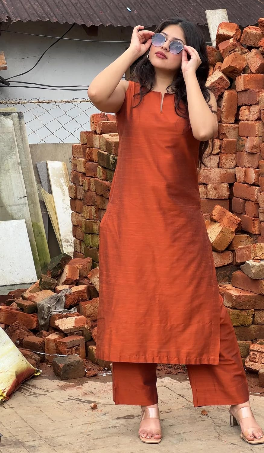 Women's Straight Kurta & Palazzo Set - Style 5 - Image 14