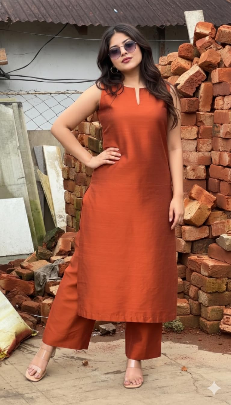 Women's Straight Kurta & Palazzo Set - Style 5 - Image 15