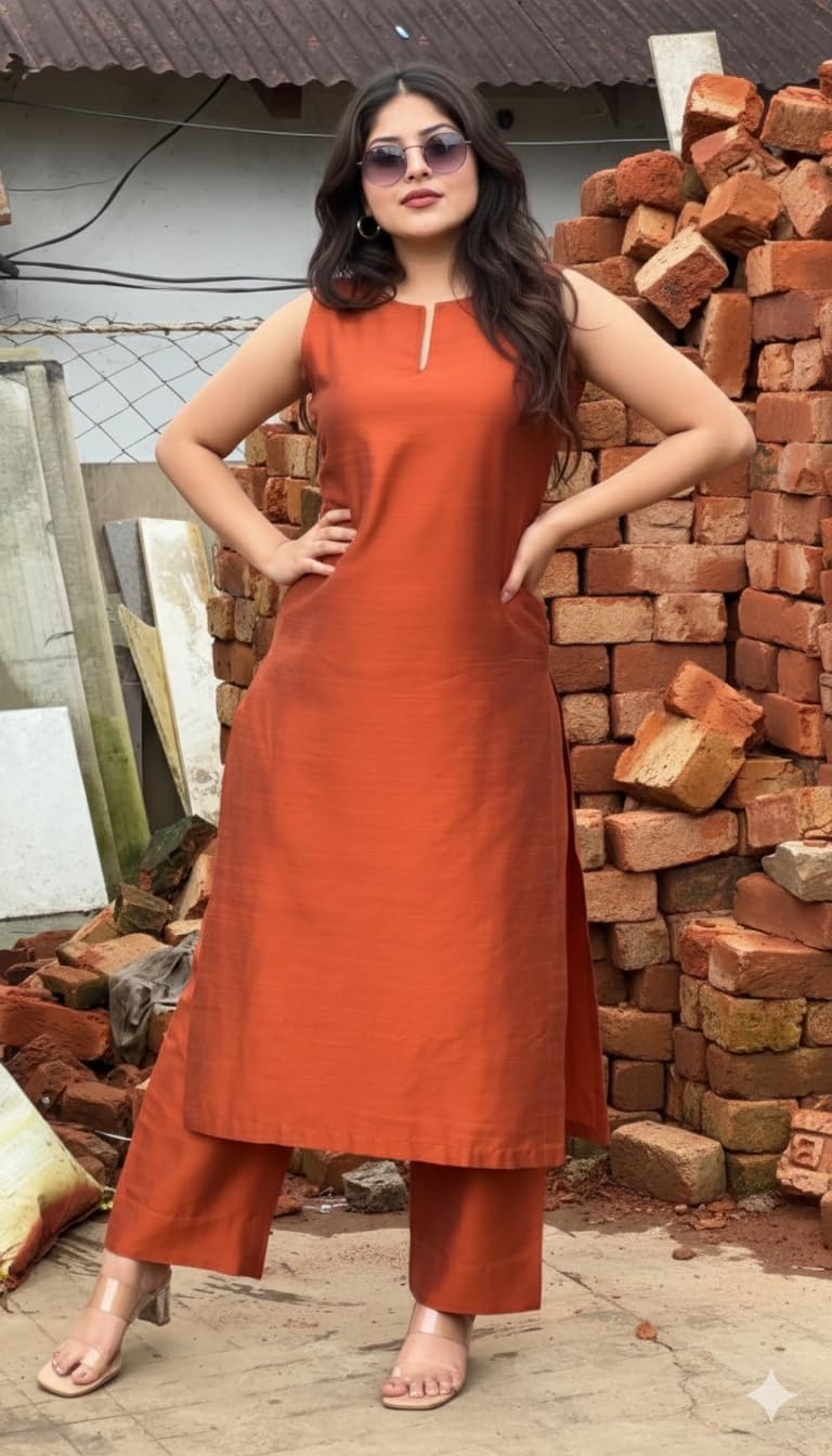Women's Straight Kurta & Palazzo Set - Style 5 - Image 16