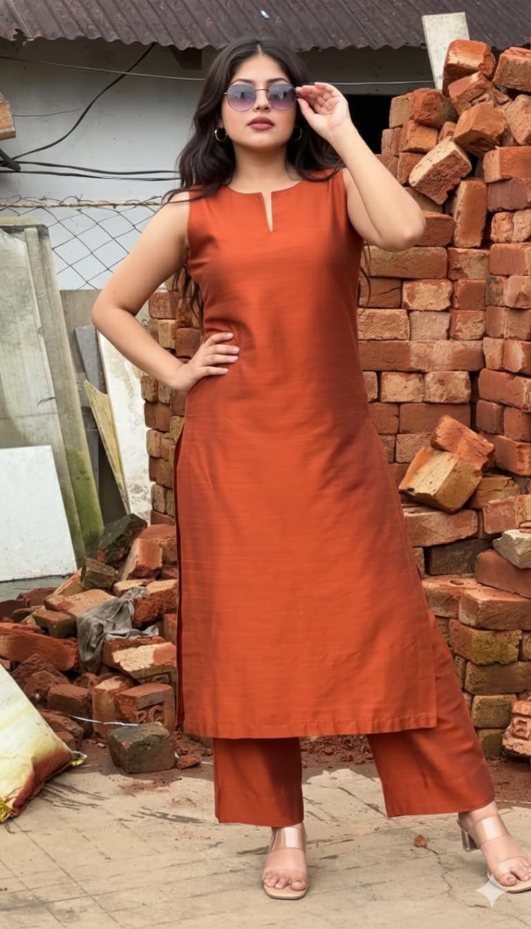 Women's Straight Kurta & Palazzo Set - Style 5 - Image 17