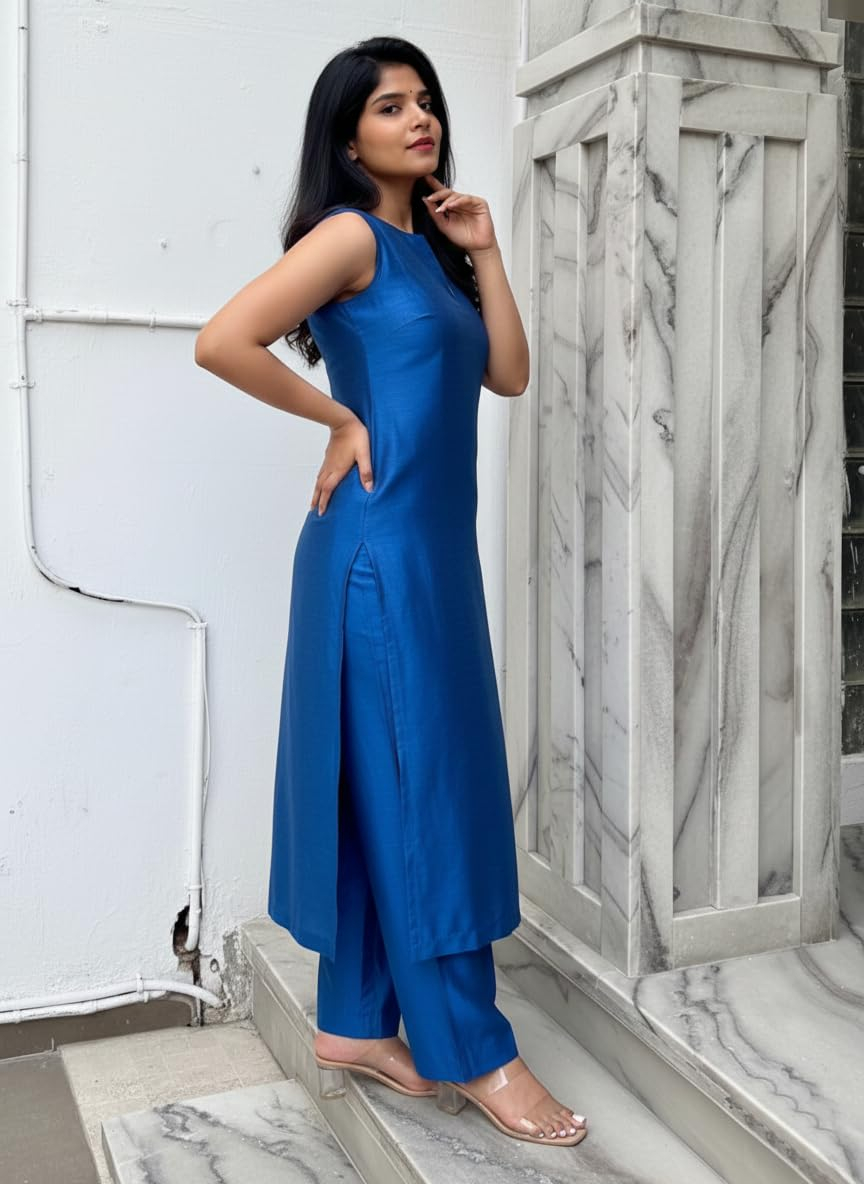 Women's Straight Kurta & Palazzo Set - Style 5 - Image 25