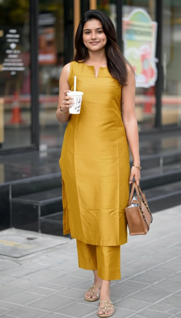 Women's Straight Kurta & Palazzo Set - Style 5 - Image 37