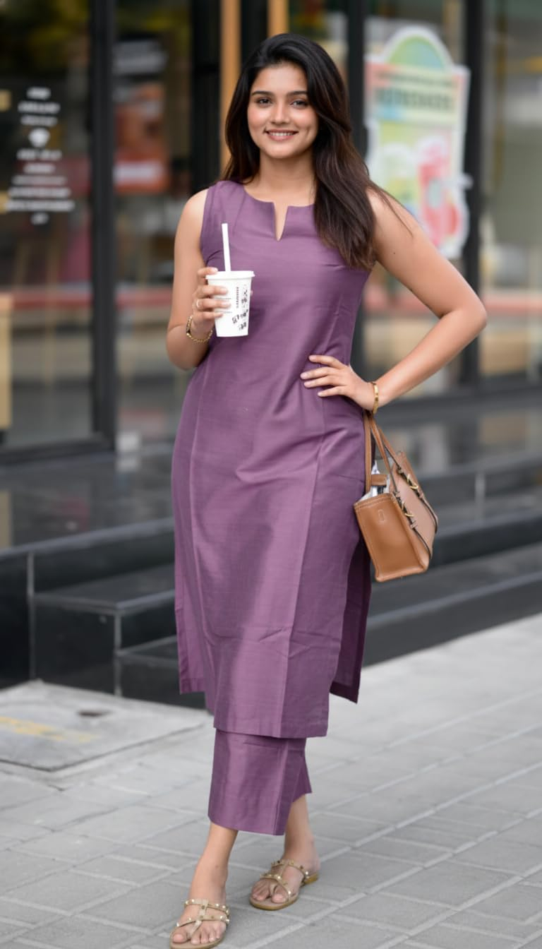 Women's Straight Kurta & Palazzo Set - Style 5 - Image 40