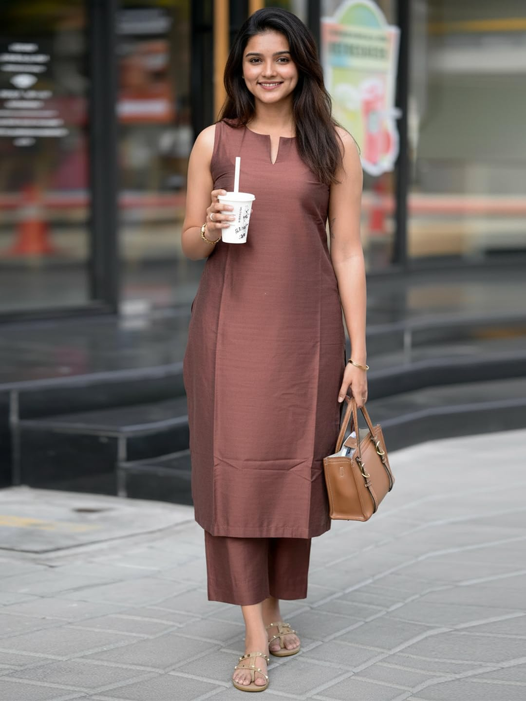 Women's Straight Kurta & Palazzo Set - Style 2 - Image 14