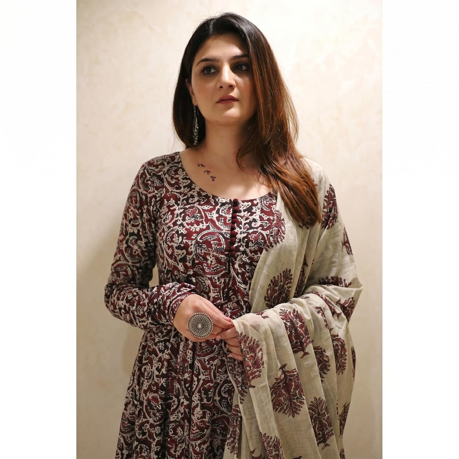 Women's Anarkali Kurta Set with Dupatta - Image 3