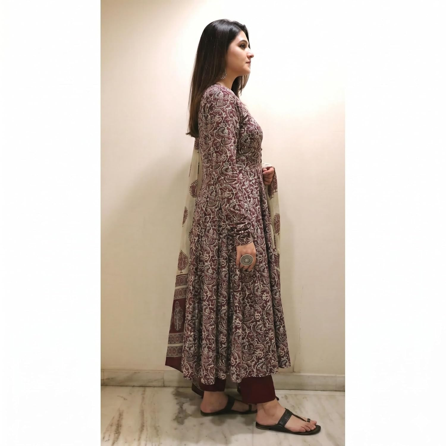 Women's Anarkali Kurta Set with Dupatta - Image 4