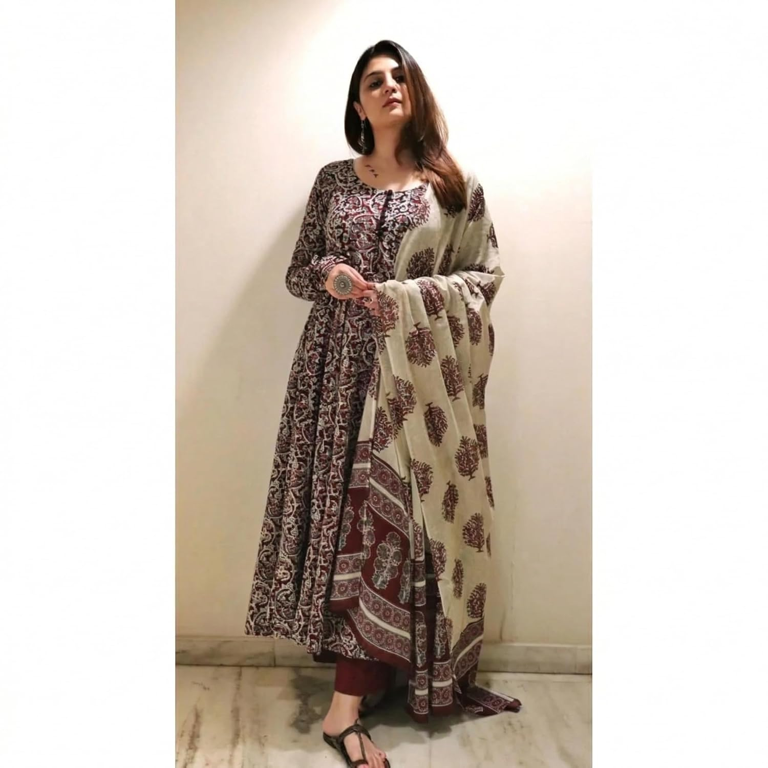 Women's Anarkali Kurta Set with Dupatta - Image 6