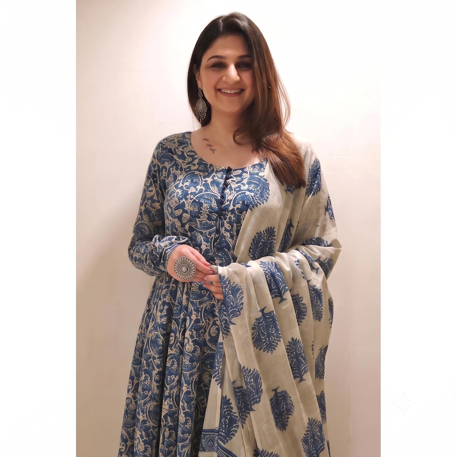 Women's Anarkali Kurta Set with Dupatta - Image 9