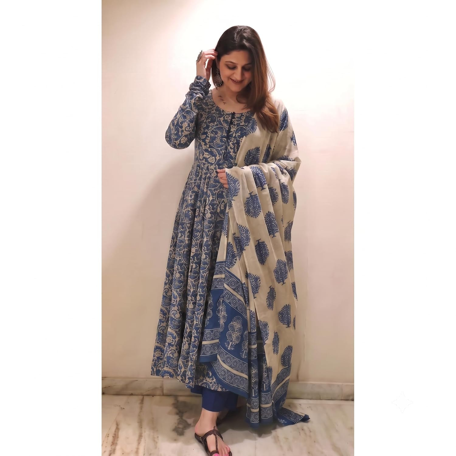 Women's Anarkali Kurta Set with Dupatta - Image 11