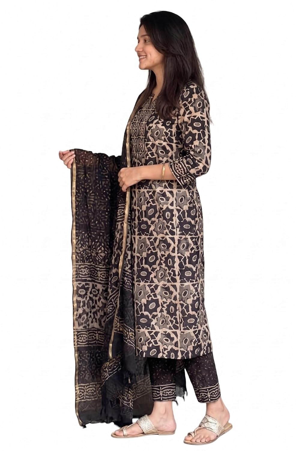 Women's Straight Kurta Set with Dupatta - Style 6 - Image 23