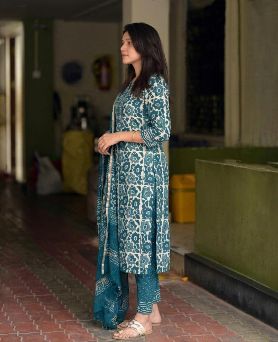Women's Straight Kurta Set with Dupatta - Style 5 - Image 21