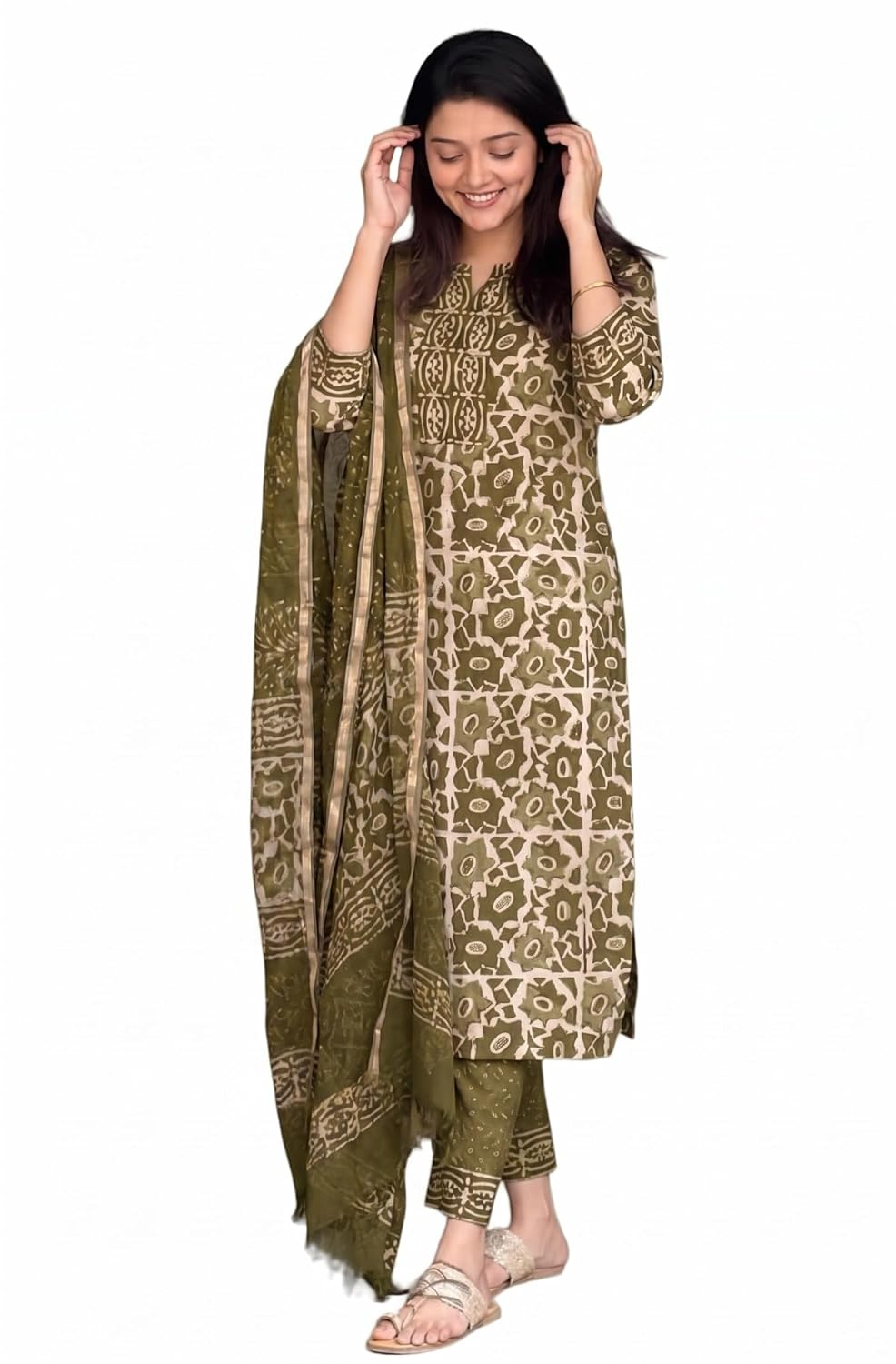 Women's Straight Kurta Set with Dupatta - Style 5 - Image 32