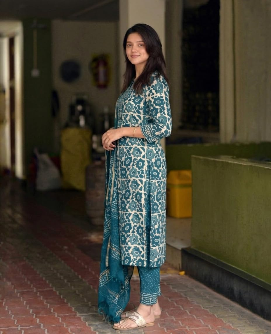 Women's Straight Kurta Set with Dupatta - Style 4 - Image 20