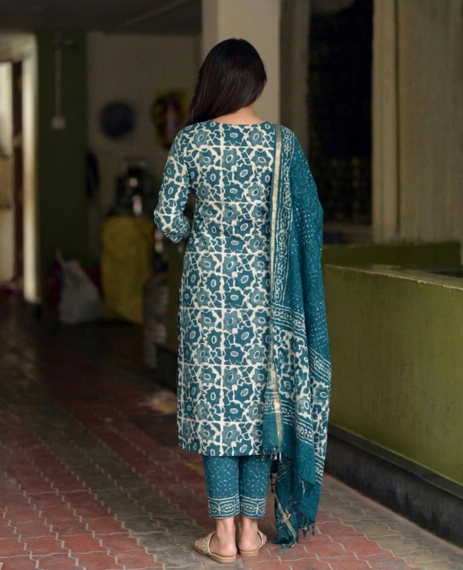 Women's Straight Kurta Set with Dupatta - Style 4 - Image 22