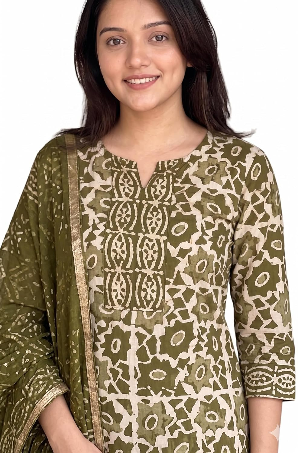 Women's Straight Kurta Set with Dupatta - Style 3 - Image 3