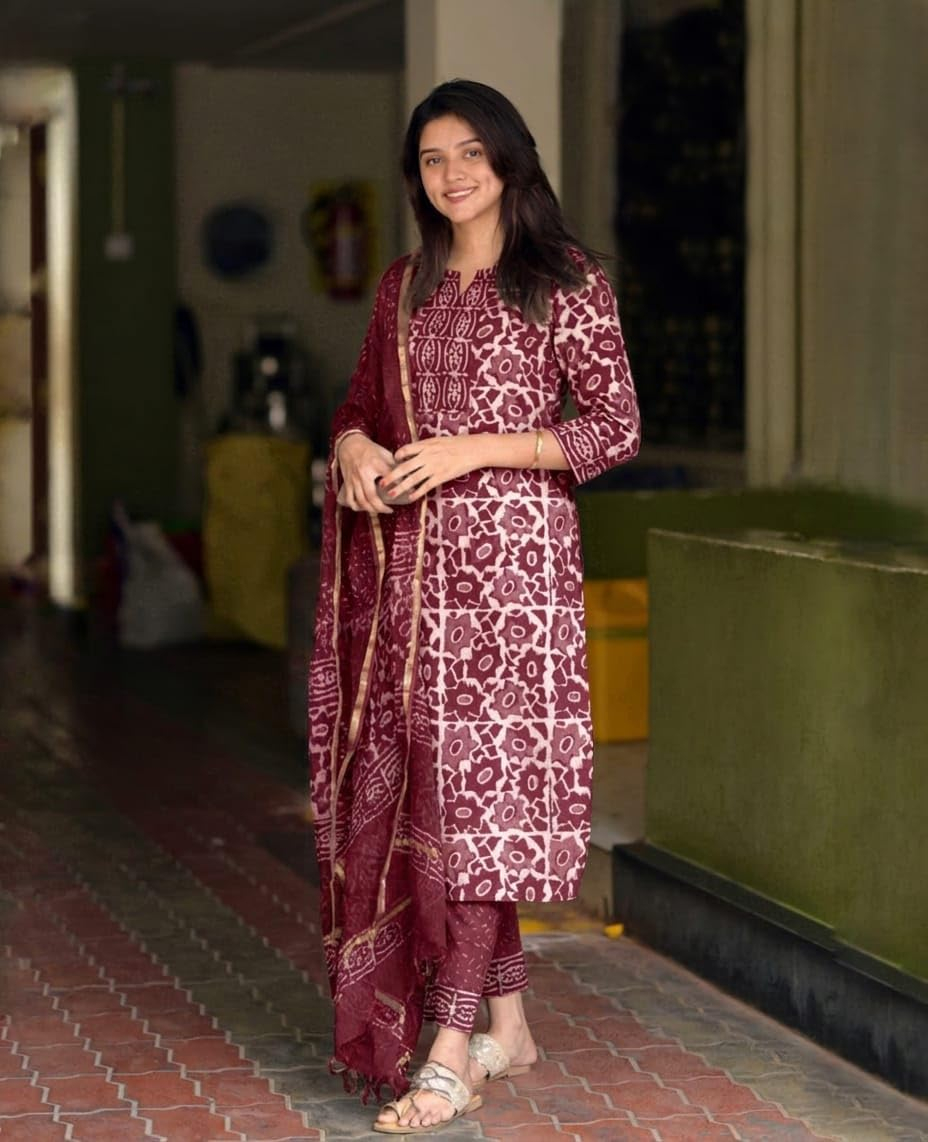 Women's Straight Kurta Set with Dupatta - Style 3 - Image 10