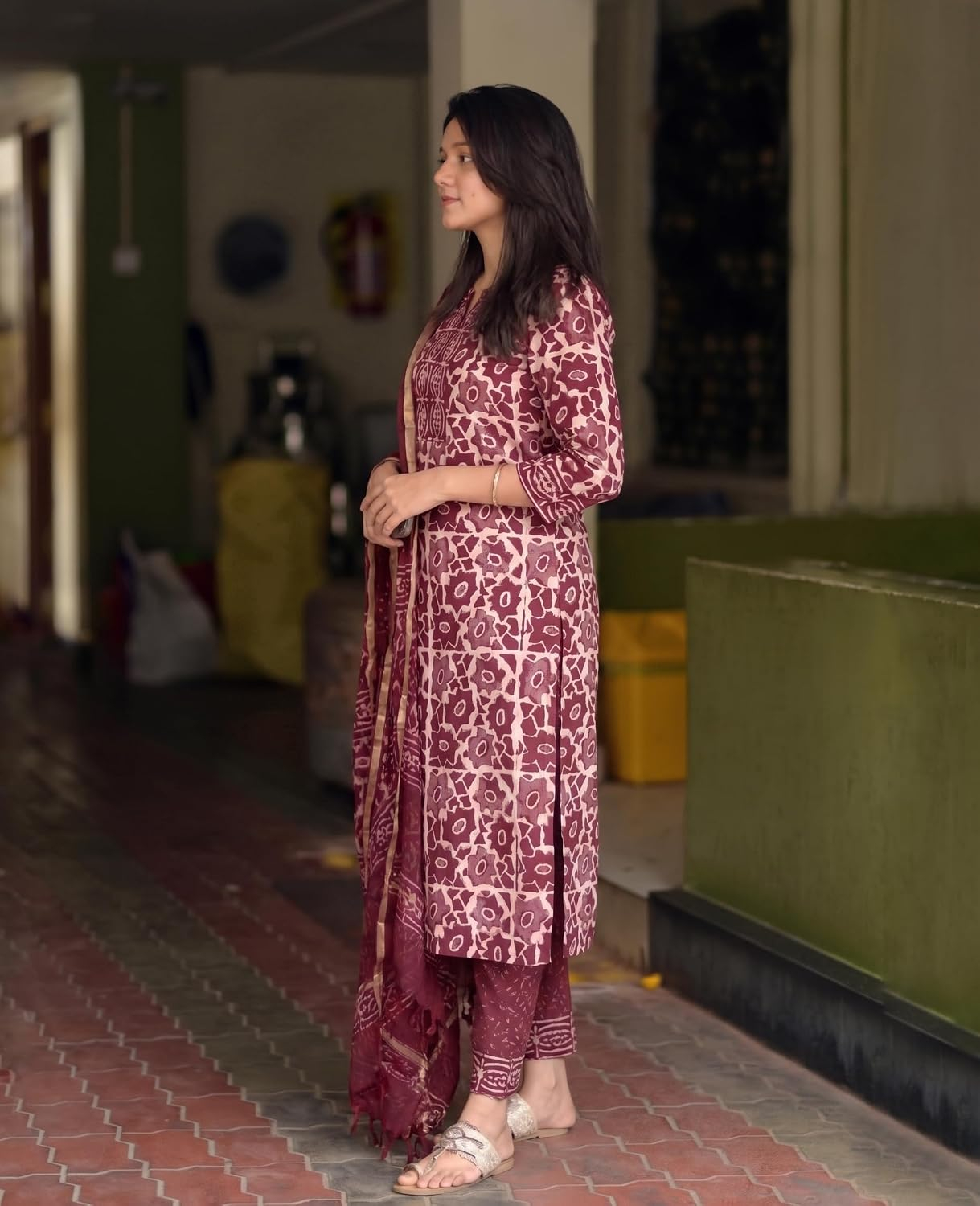 Women's Straight Kurta Set with Dupatta - Style 2 - Image 4