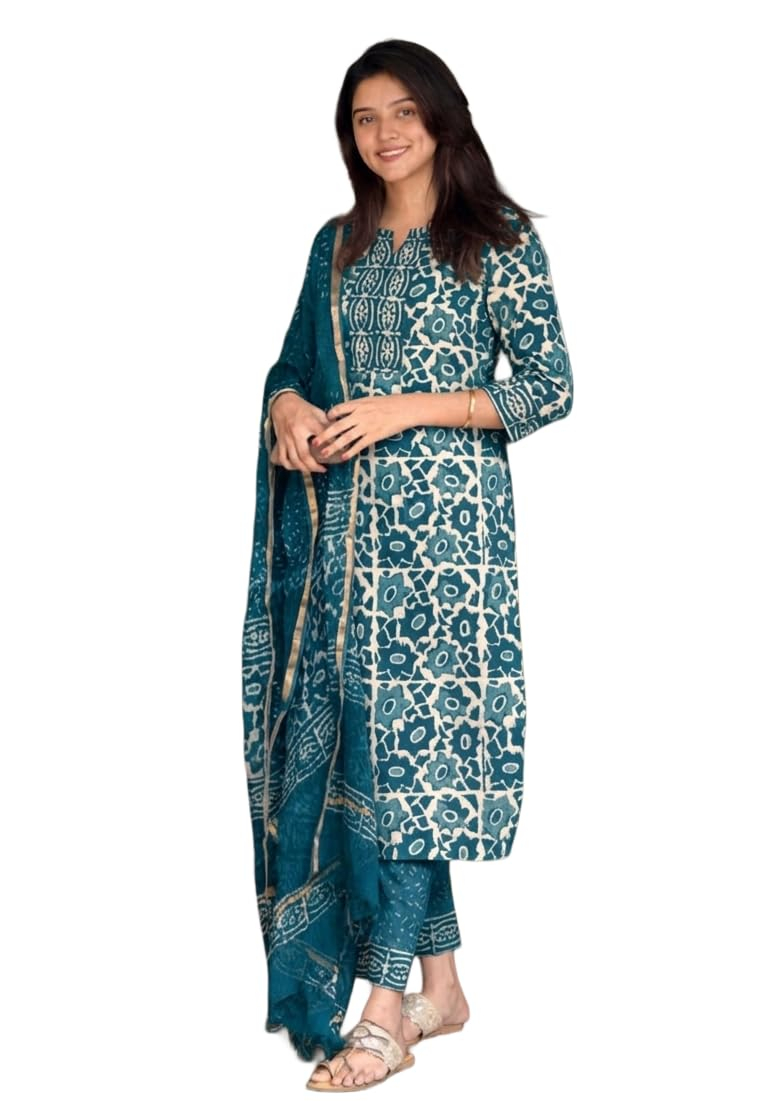 Women's Straight Kurta Set with Dupatta - Style 2 - Image 18
