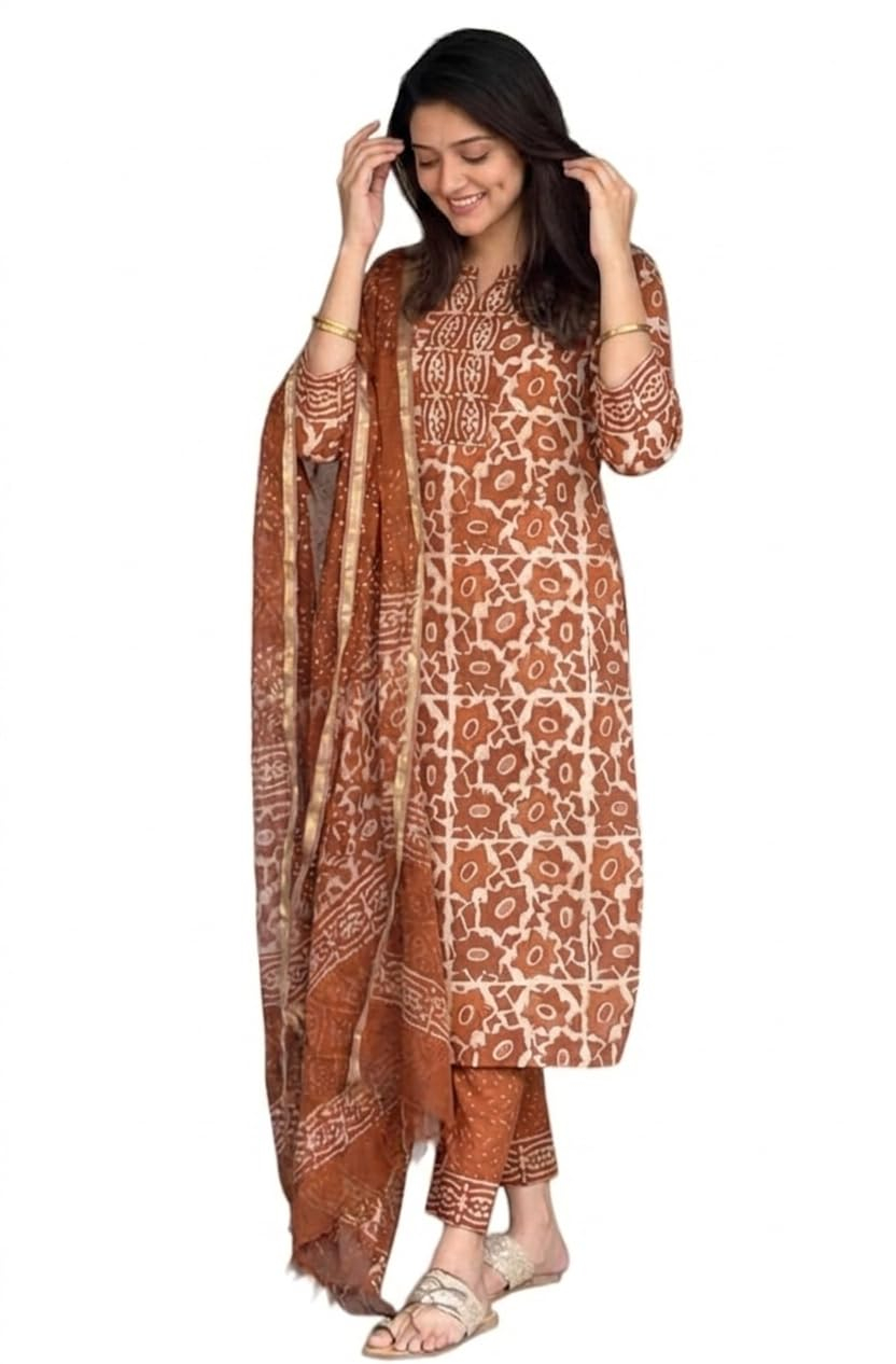 Women's Straight Kurta Set with Dupatta - Image 6