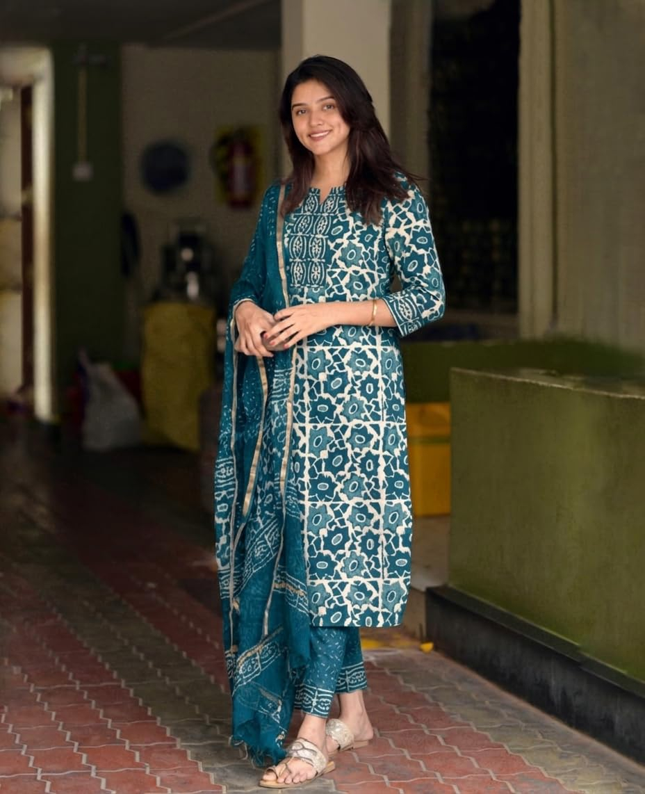 Women's Straight Kurta Set with Dupatta - Image 28