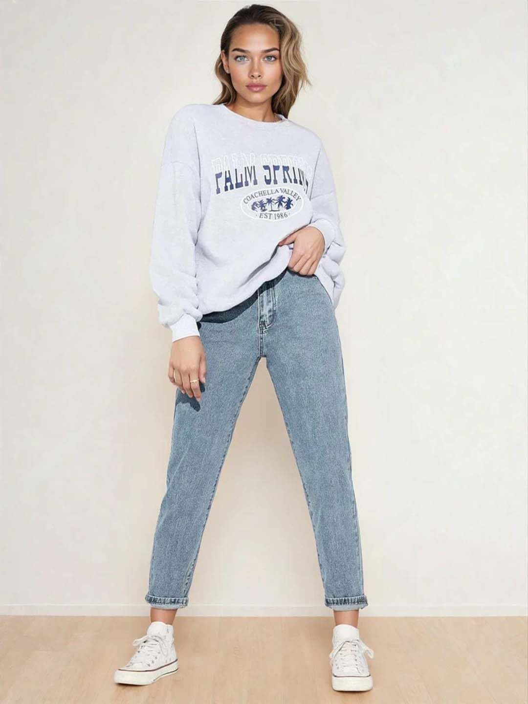 Women's Blue High-Rise Ankle-Length Jeans - Image 3