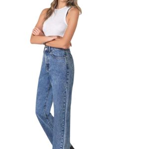 Women's Classic Blue High-Rise Flared Jeans