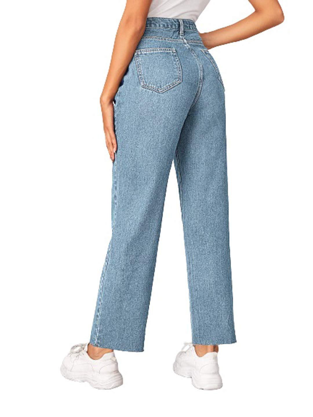 Women's Light-Wash High-Rise Flared Jeans - Image 4